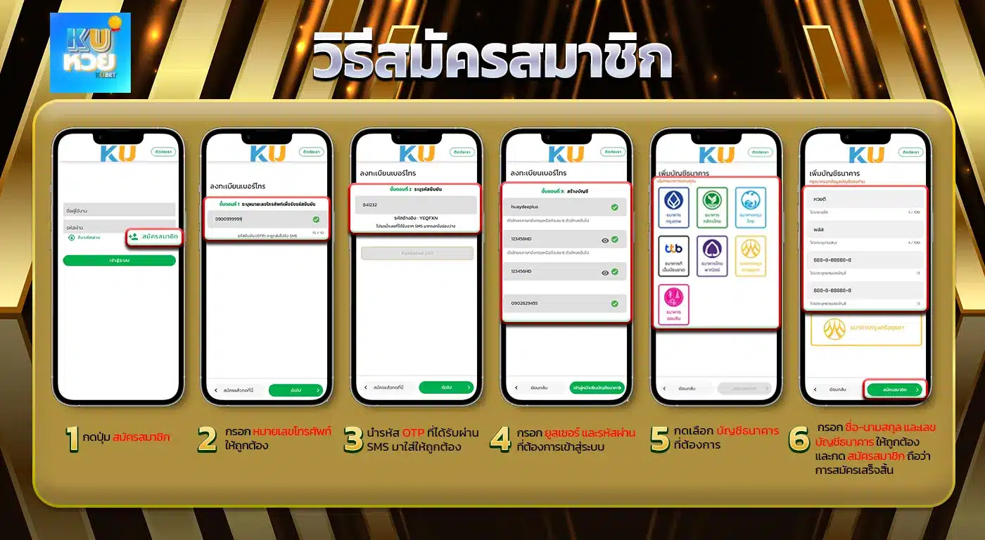 สมัครสมาชิก เว็บหวยออนไลน์ ku bet